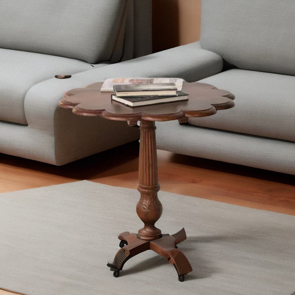 Modern Rajasthani Classy Luna Premium Solid Sheesham Wood Side Table