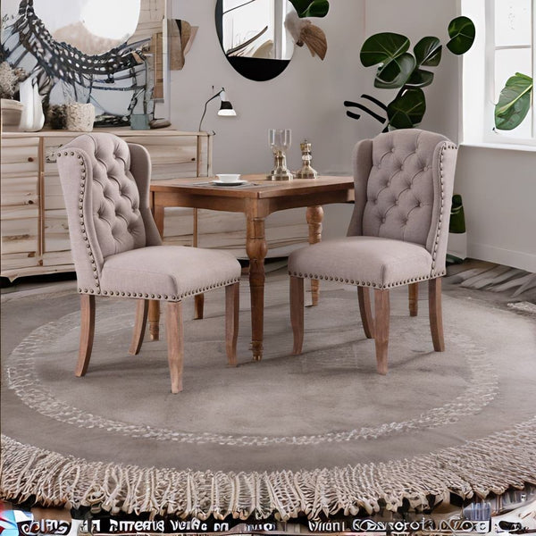 Modern Rajasthani Stylish Solid Sheesham Wood and Fabric Dining Chair