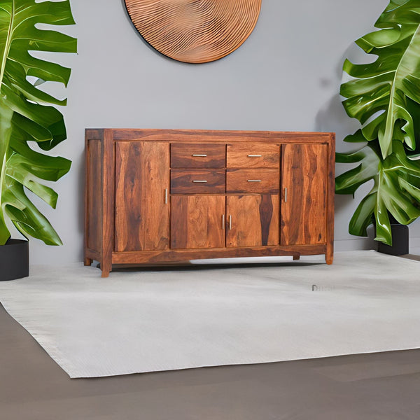 Classic Sheesham Wood Honey Finish Sideboard
