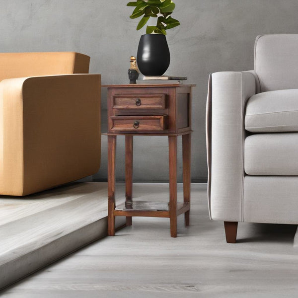 Modern Rajasthani Classy Senna Premium Solid Sheesham Wood Side Table