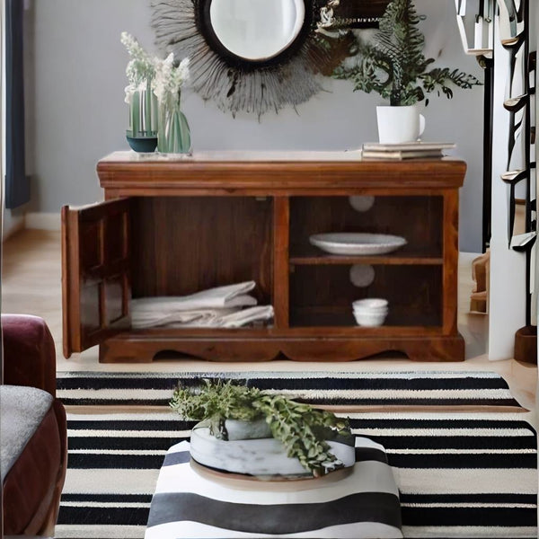 Modern Senna Classy Premium Solid Sheesham Wood Buffet Sideboard