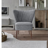 Classic Solid Sheesham Wood and Fabric Accent Chair