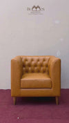 Huston Chesterfield Leather 1 Seater Sofa Chair