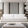 Modern 3 Seater Fabric Sofa - White Finish