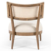 Modern Rattan Solid Wood Dining Chair - Natural Finish