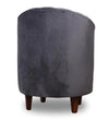 Modern Fabric Grey Color Barrel Chair