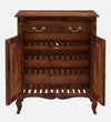 Solid Wood Shoe Rack Cabinet In Provincial Teak Finish