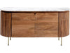 Solid Wood Modern Sideboard With Marble Top