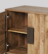 Modern Mango Wood Natural Finish Sideboard With Metal Handle