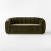Modern Green Velvet 2 Seater Sofa