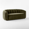 Modern Green Velvet 2 Seater Sofa