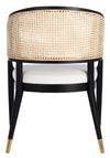 Classic Rattan Solid Wood Arm Chair - Black Finish