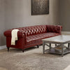 Scarlet Chesterfield 4- Seater Leather Sofa