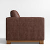 Huston Wood Frame Leather Sofa Chair