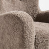 Antalya Modern Shearling Accent Chair With Ottoman