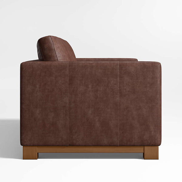 Antalya Modern Wood Frame 3- Seater Leather Sofa