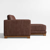 Antalya Modern Wood Frame 2 Piece Sectional Leather Sofa