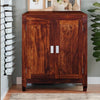 Classic Sheesham Wood Shoe Cabinet In Honey Oak Finish