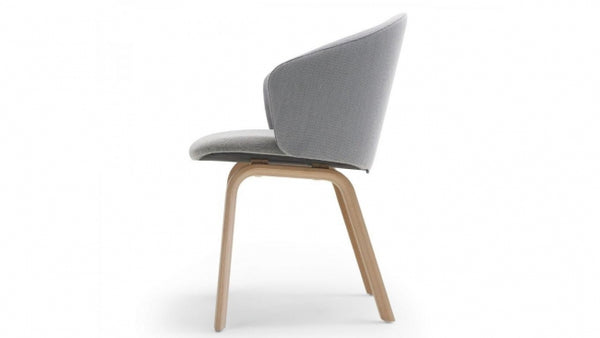 Modern Solid Wood With Velvet Arm Chair