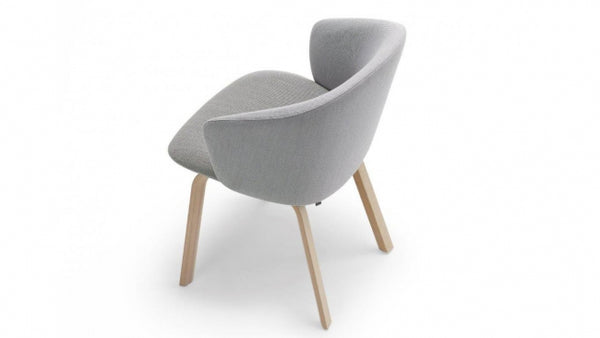 Modern Solid Wood With Velvet Arm Chair