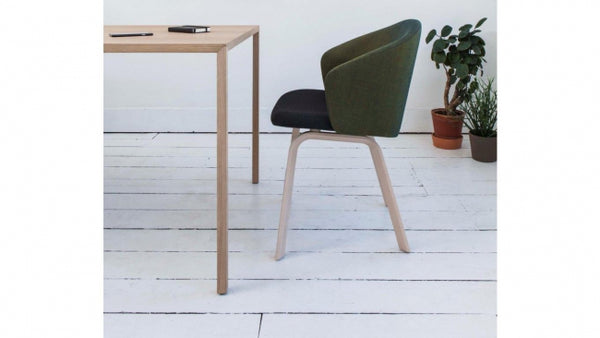 Modern Solid Wood With Velvet Arm Chair