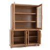 Azalea Solid Oak Storage Cabinet - With Fluted Glass Hutch