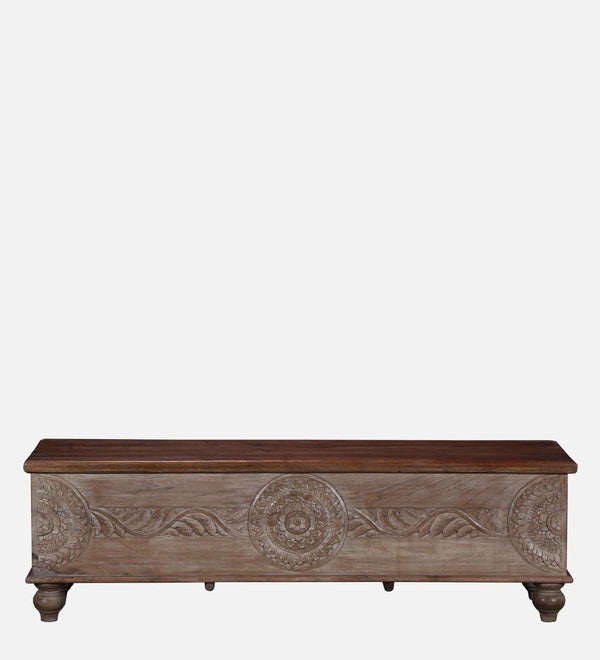 Modern Solid Wood Linen Trunk in Distress Finish