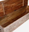 Modern Solid Wood Linen Trunk in Distress Finish