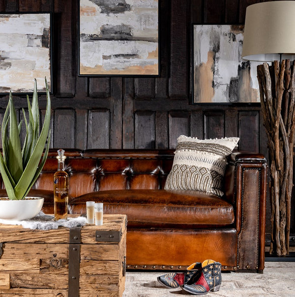 Trieste Architect Leather Sofa