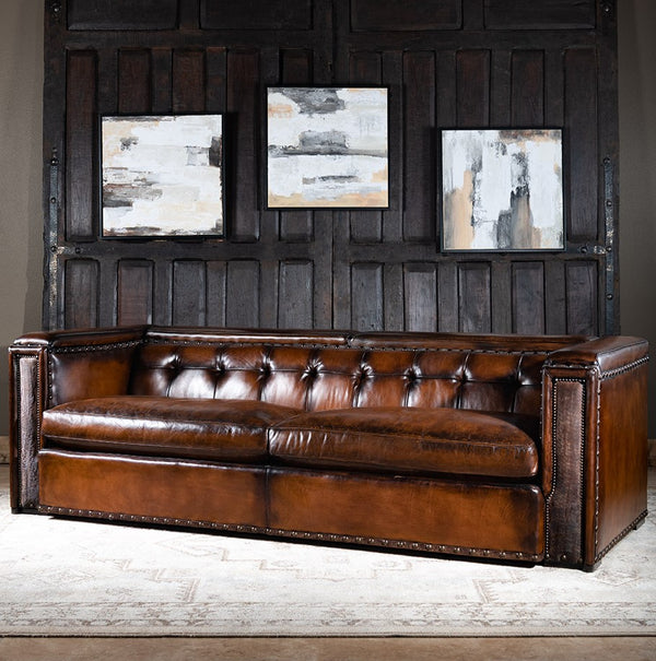 Trieste Architect Leather Sofa