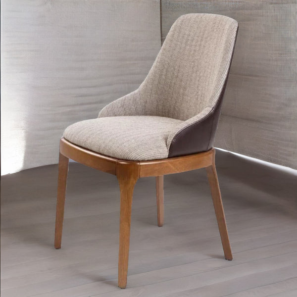 Classy Solid Wood & Fabric Dining Chair