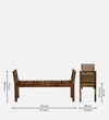 ClassicSheesham Wood Bench In Rustic Teak Finish