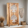 Cairo Hand Carved Tree Of life Mango Wood Wardrobe In Dual Tone