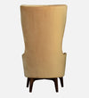 Classic Velvet Wing Chair in Mustard Colour