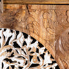 Cairo Hand Carved Tree Of life Mango Wood Wardrobe In Dual Tone