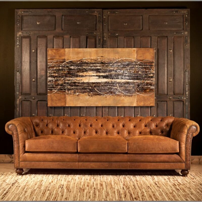 Munich Buffalo Leather Chesterfield Sofa