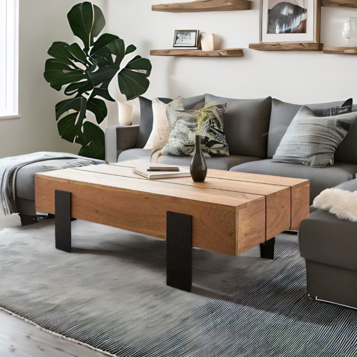 acacia wood coffee table, square coffee table