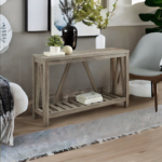 reclaimed wood console table, living room console table