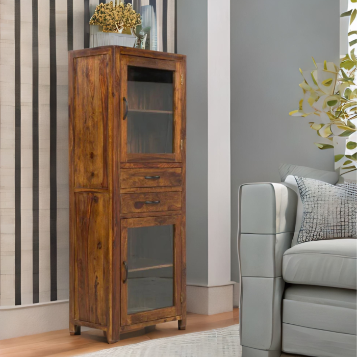 sheesham wood display cabinet, wooden display cabinet
