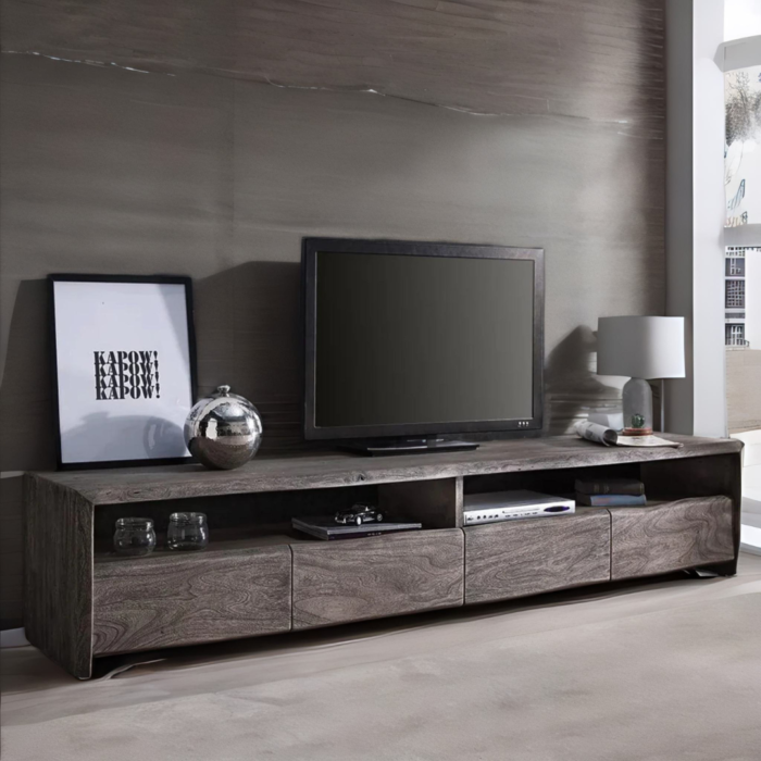 wooden media cabinet, media unit