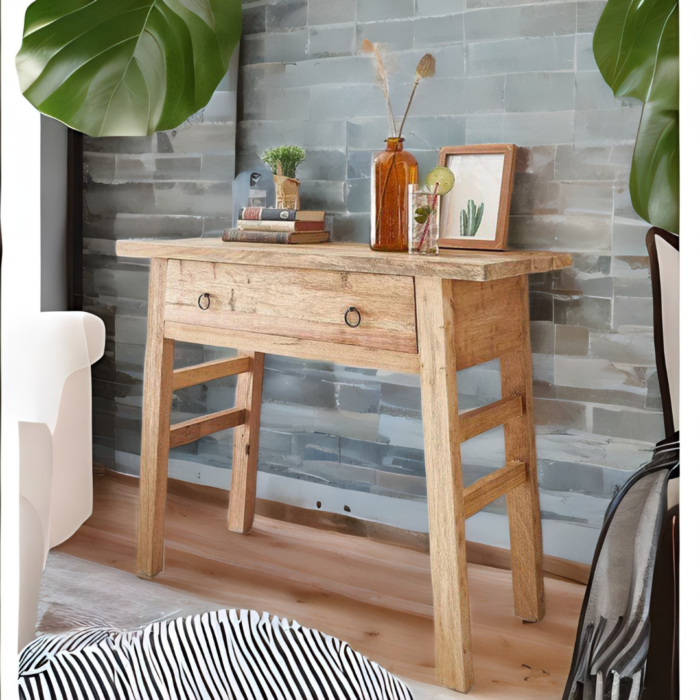 wooden console table, solid wood console table