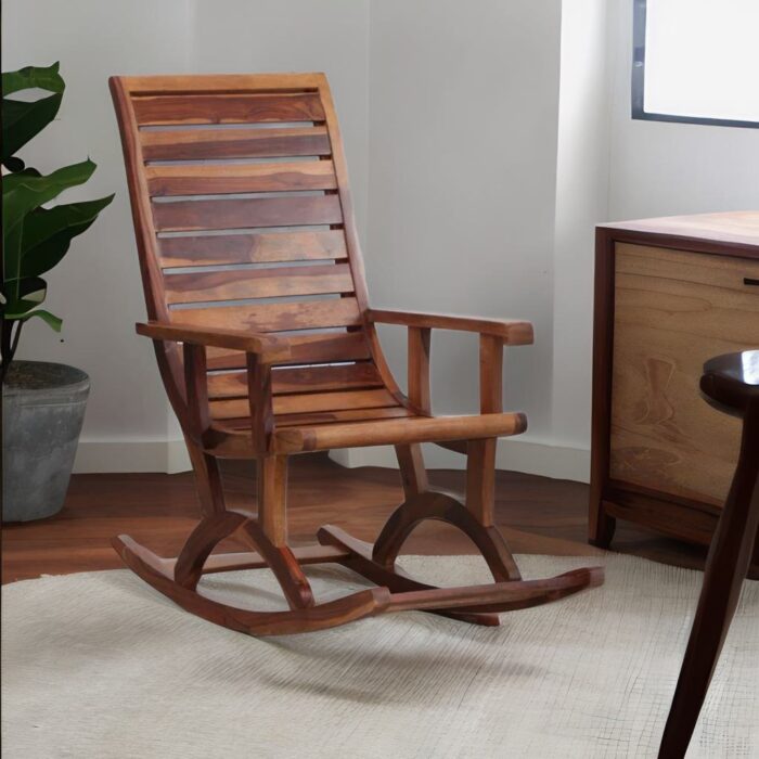 sheesham wood rocking chair, wooden rocking chair
