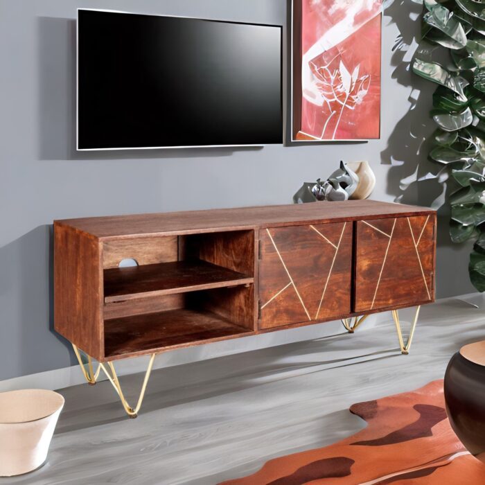 mango wood tv unit, wooden tv unit