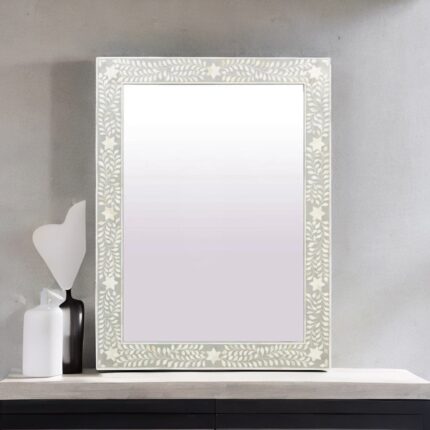 floral wall mirror, inlay wall mirror