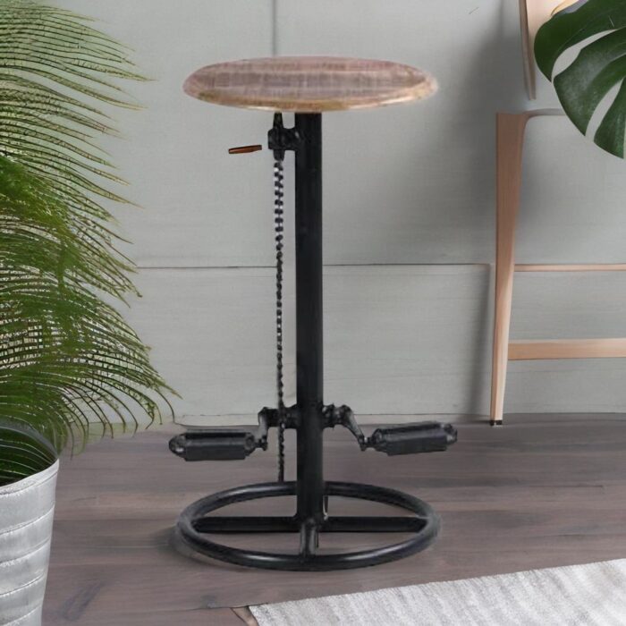 black bar stool, wooden bar stool