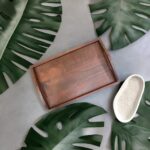 rectangular tray, rectangular wooden tray