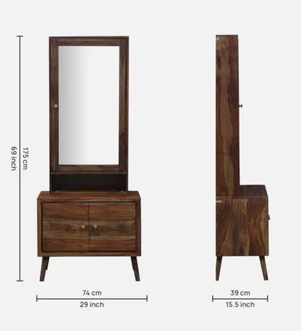 Celebrity Style Dressing table with 3 side Mirror frame