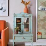 wood small cabinet, reclaimed cabinet