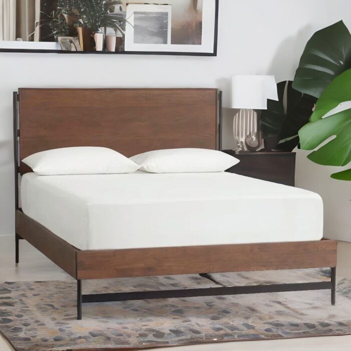 Industrial solid wood bed