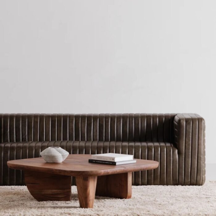 Modern Solid Wood Contemporary Style Coffee Table In Natural - Image 1